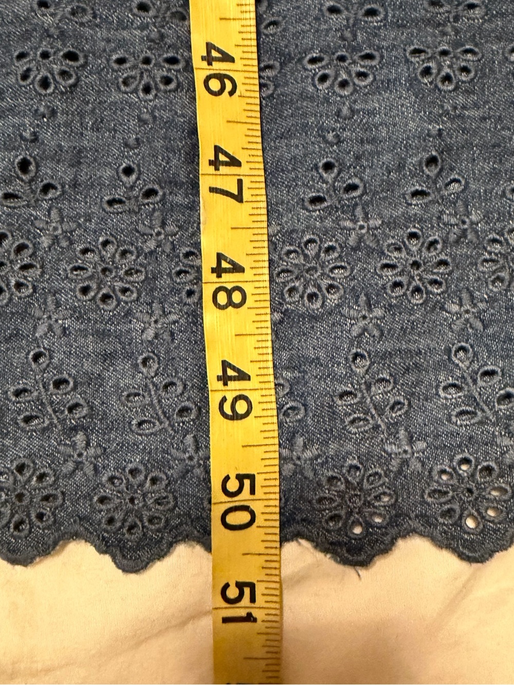 Gap × DÔEN Midi Blue Eyelet Denim Dress Size Large NWT - Picture 8 of 16